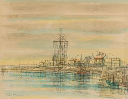 Jean CARZOU (1907-2000) : 
Le port
Lithographie
Haut....