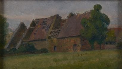 Octave LINET (1870-1962). 

Corps de ferme....