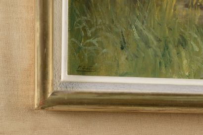 Paul SAÏN (1853-1908).
Bord de sorgue.
Huile...