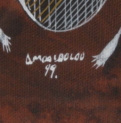 David MOOLOOLOO (né en 1956).
Figures tribales.
Gouache...