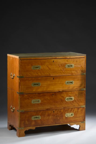 Mahogany and mahogany veneer scriban boat...