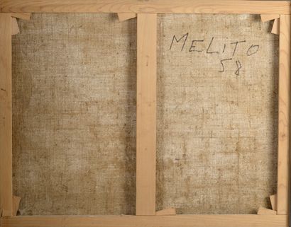 MELITO (1920-1994). 
Composition géométrique.
Huile...