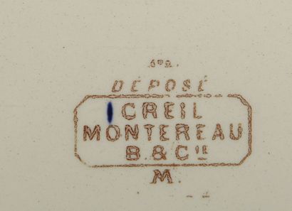 CREIL MONTEREAU et Cie.

Pair of earthenware...
