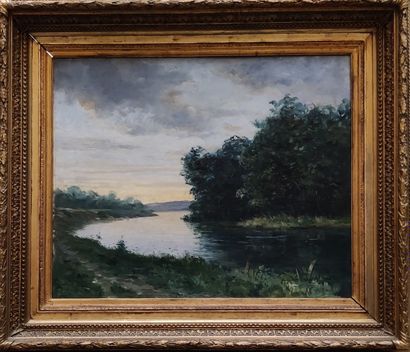 J. L. VALROFF (XXe siècle). 
Arbre au bord...