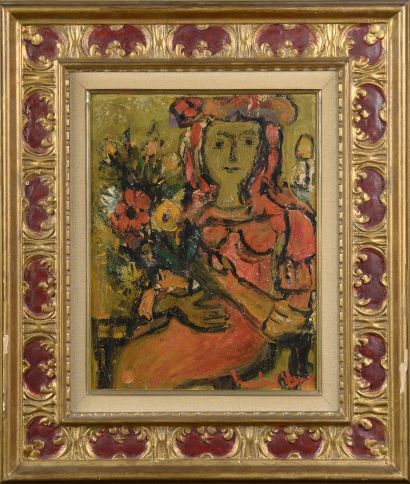 École de Paris du XXe siècle.
Mariée au bouquet.
Maison.
Deux...