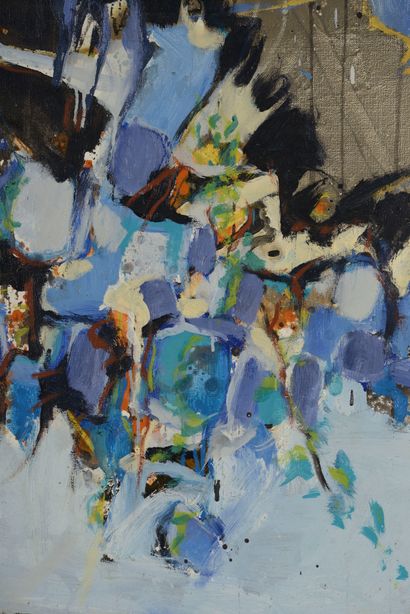 Claude SZYMCZAK (1941-2019). 
Composition.
Huile...