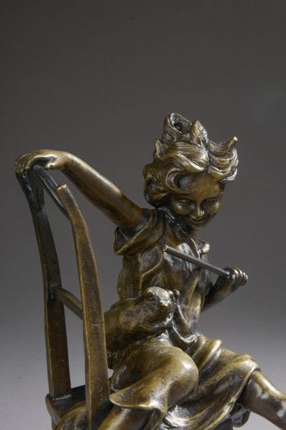 Frantz IFFLAND (1862-1935).
Fillettes assises...