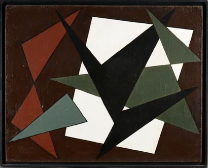 MELITO (1920-1994). 
Composition géométrique.
Huile...