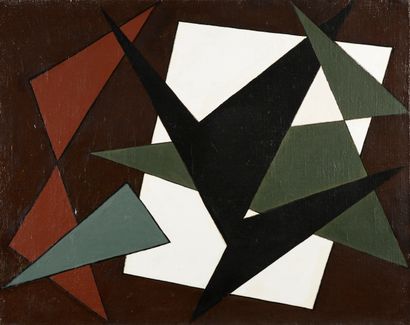 MELITO (1920-1994). 
Composition géométrique.
Huile...