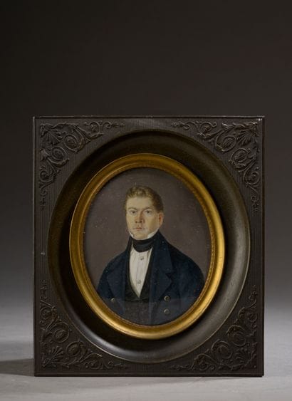 Ecole de la première moitié du XIXe siècle.
Portrait...