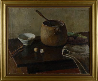 Pierre JOUFFROY (1912-2000).
La table.
Huile...