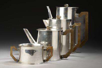 Service à thé et café en métal argenté (petits...
