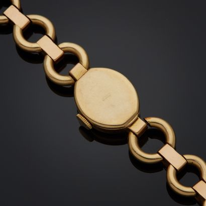 Montre bracelet en or jaune 18k, boîtier...