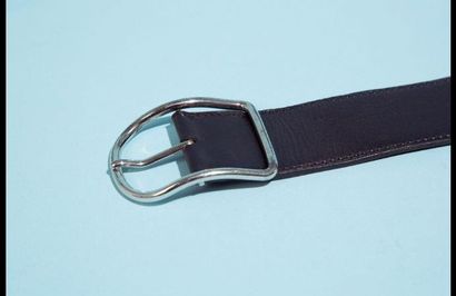 HERMES, Paris.
Ceinture en veau box noir,...