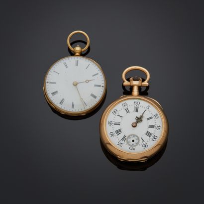 Ensemble de montres de col en or jaune 18k...