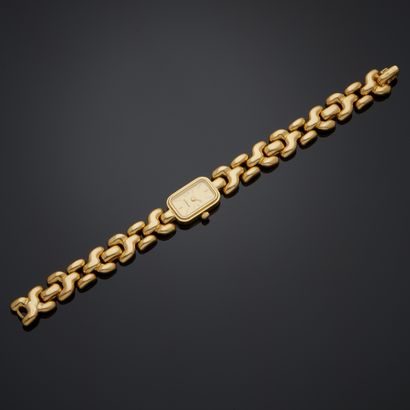 G.BIBAULT.
Montre bracelet en or jaune 18k,...