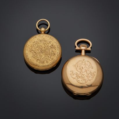 Ensemble de montres de col en or jaune 18k...