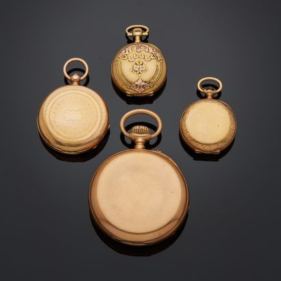 Ensemble de quatre montres de poche ou de...