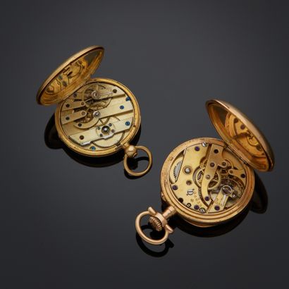 Ensemble de montres de col en or jaune 18k...