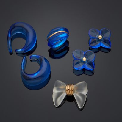 BACCARAT.
Ensemble comprenant :
-	 une bague...