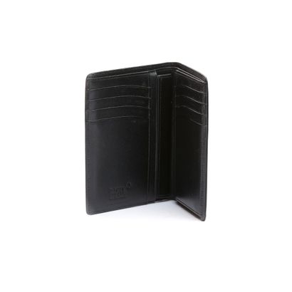 MONTBLANC.
Porte-cartes en cuir noir, siglé....