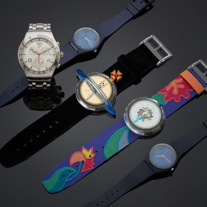 SWATCH.
Ensemble composé de :
- montre bracelet...