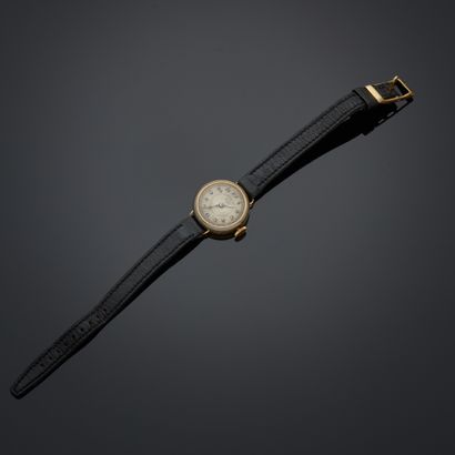 ARIS. 
Montre bracelet en or jaune 18k, boîtier...