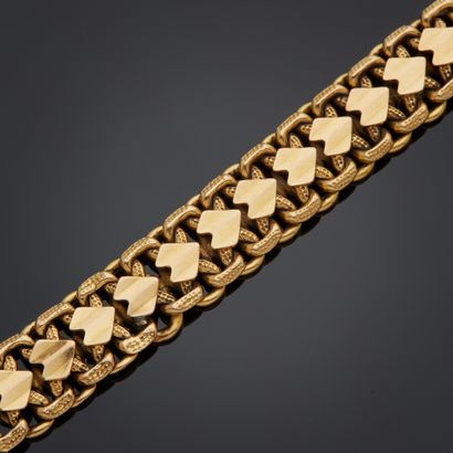 Bracelet souple en or jaune 18k, à maille...