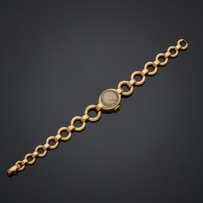Montre bracelet en or jaune 18k, boîtier...