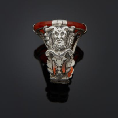 Bague en argent 925 millièmes serti d'une...