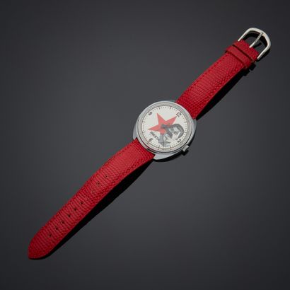 PAKETA.
Montre bracelet en acier, boîtier...
