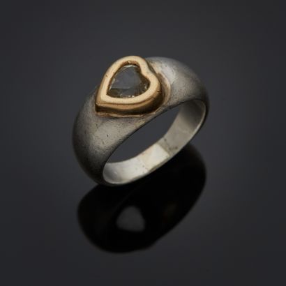 ZOLOTAS.
Bague en argent 950 et or jaune,...