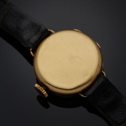 ARIS. 
Montre bracelet en or jaune 18k, boîtier...