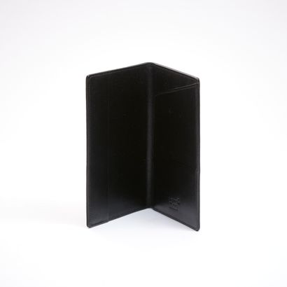 MONTBLANC. 
Couverture d'agenda en cuir noir...