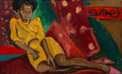 François DESNOYER (1894-1972). 
Femme à la...