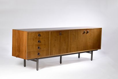 Importante enfilade en placage de palissandre...