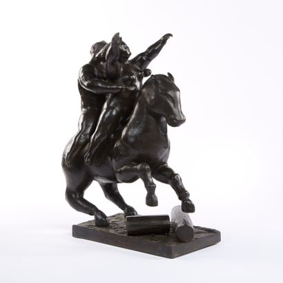 José SEGUIRI (Né en 1954).
Couple nu à cheval....