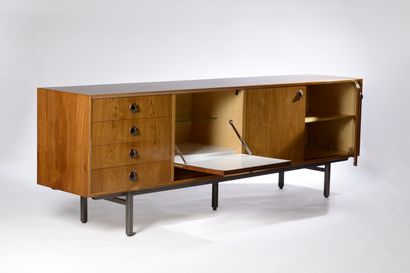 Importante enfilade en placage de palissandre...