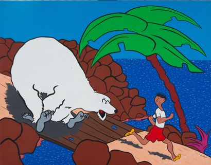 FRANCKY BOY (né en 1954). 
La petite balade,...