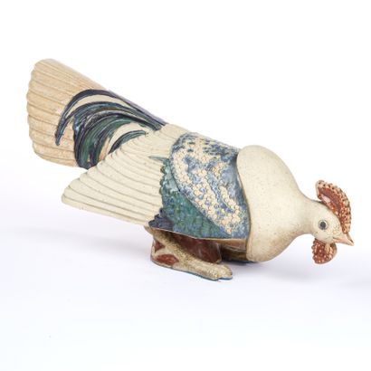 SEVRES France.
Coq en grès polychrome (ancienne...