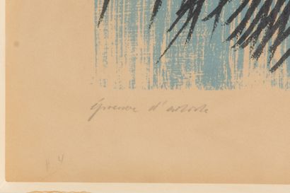 Hans HARTUNG (1904–1989).
Sans titre L36.
Lithographie...