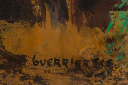 Raymond GUERRIER (1920-2002).
Les Alpilles.
Gouache...