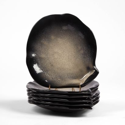 Pol CHAMBOST (1906-1983).
Suite de six assiettes...