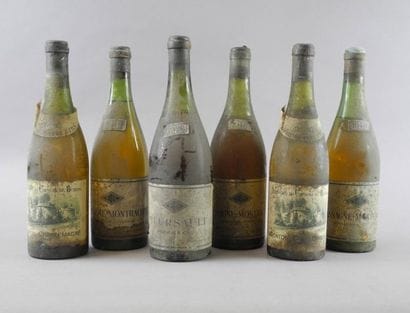 Ensemble de 6 bouteilles : 2 bouteilles CORTON...
