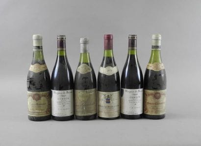 Ensemble de 6 bouteilles : 1 bouteille GEVREY...