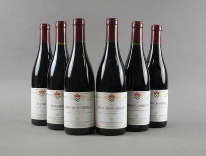 Ensemble de 6 bouteilles : 2 bouteilles NUIT-SAINT-GEORGES...