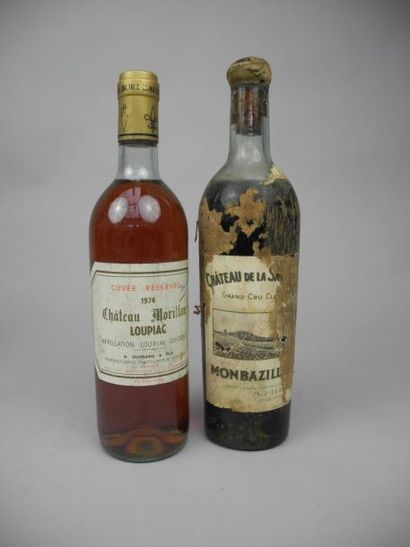 Ensemble de 2 bouteilles : 1 bouteille MONBAZILLAC...