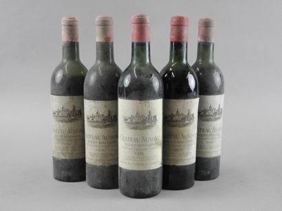 5 bouteilles CH. AUSONE, 1° Grand Cru St-Emilion...