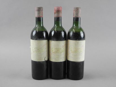 3 bouteilles CH. MARGAUX, 1° cru Margaux...