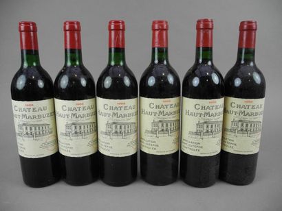 6 bouteilles CH. HAUT MARBUZET, Saint-Estephe...